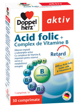 Poză Doppelherz Aktiv Acid Folic+Complex De Vitamine B