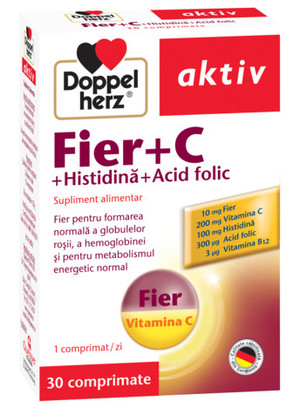 Poză Doppelherz Aktiv Fier+ C+Histidină+Acid Folic