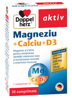 Poză Doppelherz Aktiv Magneziu + Calciu + D3